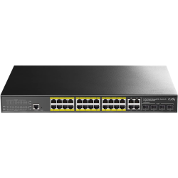 Коммутатор/ 24-Port Layer 2 Managed Gigabit PoE+ Switch with 4 Gigabit Combo Ports, 400W