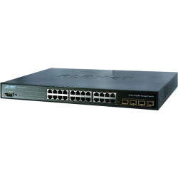 коммутатор/ PLANET IPv6, 24-Port Gigabit with 4-Port SFP Layer 2+/4 SNMP Managed Switch