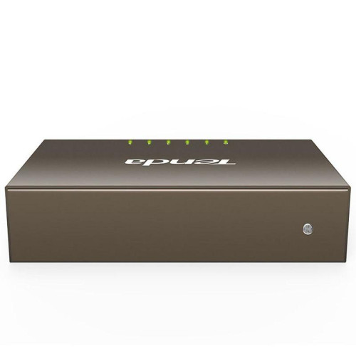 Коммутатор Tenda TEF1005D Коммутатор неуправляемый, 5 портов 5x100 Мбит/с, настольный, металлический корпус