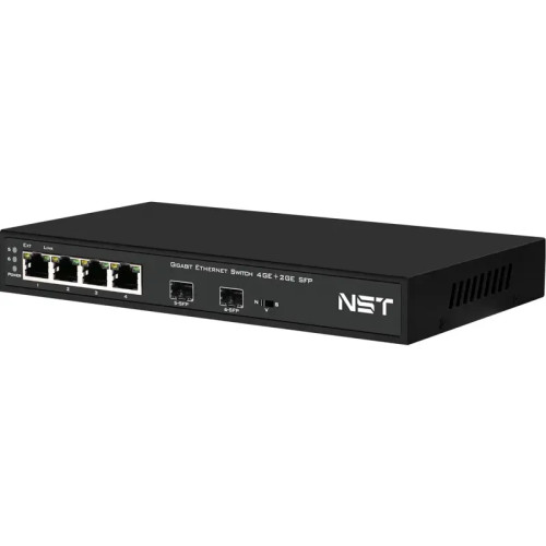 Коммутатор Gigabit Ethernet на 4 RJ45 + 2 SFP. Порты: 4 x GE (10/100/1000Base-T), 2 x GE SFP (1000Base-FX). В комплекте БП DC12V(1A). Встроенная грозозащита 3кВ. Размеры (ШхВхГ): 210x28x85мм. Рабочая температура: -10…+55°С. Коммутатор Gigabit Ethernet на 4 RJ45 + 2 SFP. Порты: 4 x GE (10/100/1000Base-T), 2 x GE SFP (1000Base-FX). В комплекте БП DC12V(1A). Встроенная грозозащита 3кВ. Размеры (ШхВхГ): 210x28x85мм. Рабочая температура: -10…+55°С.