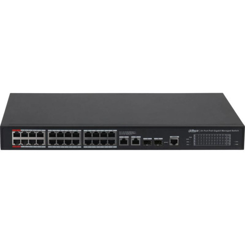 Коммутатор Dahua DH-S4228-24GT-240 (L2) 28x1Гбит/с 2SFP 24PoE 240W управляемый