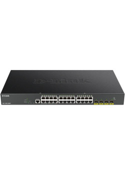 Коммутатор D-Link DGS-1250-28XMP/RU/A1A 24x1Гбит/с 4SFP+ 24PoE 370W управляемый