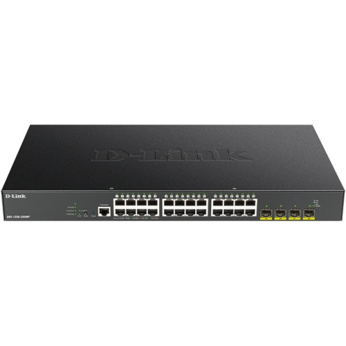 Коммутатор D-Link DGS-1250-28XMP/RU/A1A 24x1Гбит/с 4SFP+ 24PoE 370W управляемый