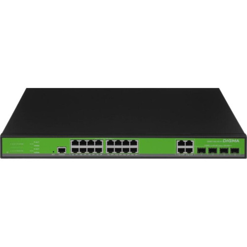Коммутатор Digma DSW716G-4C-R (L2+) 16x1Гбит/с 4xКомбо(1000BASE-T/SFP) управляемый Коммутатор Digma DSW716G-4C-R (L2+) 16x1Гбит/с 4xКомбо(1000BASE-T/SFP) управляемый