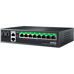 Коммутатор Netis P112GS (L2) 10x1Гбит/с 2SFP 8PoE 120W неуправляемый