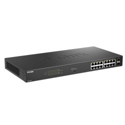 Коммутатор D-Link DGS-1018P DGS-1018P/B1A 16x1Гбит/с 2SFP 16PoE 240W неуправляемый