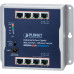 коммутатор/ PLANET WGS-818HP IP30 Industrial 8-Port 10/100/1000T 802.3at PoE+ Wall-mount Gigabit Switch (120W PoE Budget, Standard/VLAN/Extend mode, fanless, -20 to 60 C), 54V 130W  AC power adapter included