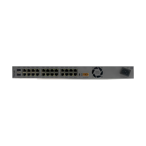 Коммутатор/ L3 управляемый коммутатор TORUS S1-1-24P, 24х10/100/1000 Mbps RJ45, 2x 10 GbE SFP+, PoE 802.3af/at/bt, Passive PoE 24-48v, Консольный порт USB Type C, 16к MAC-адресов, 1 встроенный БП, AC: 90–260 В, 50–60 Гц DC: 36-57 B