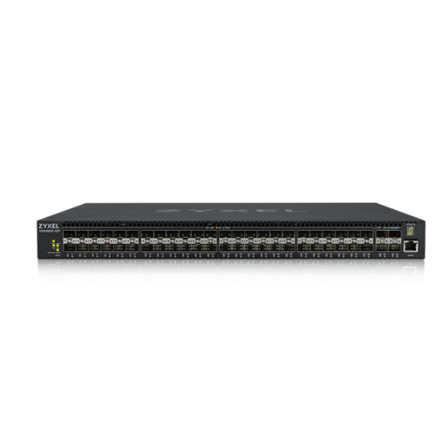 Коммутатор/ ZYXELXGS4600-52F AC L3 Managed Switch, 48 port Gig SFP, 4 dual pers. and 4x 10G SFP+, stackable, dual PSU AC Коммутатор/ ZYXELXGS4600-52F AC L3 Managed Switch, 48 port Gig SFP, 4 dual pers. and 4x 10G SFP+, stackable, dual PSU AC