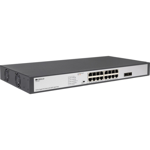 Коммутатор/ Unmanaged Switch 16x1000Base-T PoE, 2x1000Base-X SFP, PoE Budget 200W, Long-range PoE up to 250m, 19 Коммутатор/ Unmanaged Switch 16x1000Base-T PoE, 2x1000Base-X SFP, PoE Budget 200W, Long-range PoE up to 250m, 19