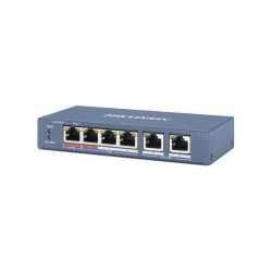 Коммутатор Hikvision DS-3E0106HP-E 4x100Мбит/с 2PoE+ 1PoE++ 60W неуправляемый