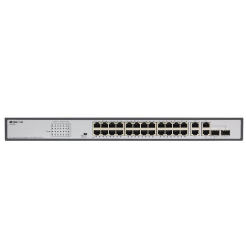 Коммутатор Origo OS2228P/370W OS2228P/370W/B1A (L2) 26x1Гбит/с 2SFP 24PoE+ 370W неуправляемый