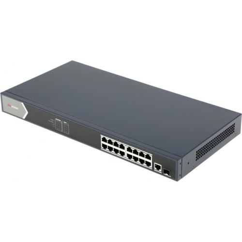 Коммутатор Hikvision DS-3E0518P-E 17x1Гбит/с 1SFP 16PoE+ 230W неуправляемый