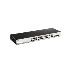 Коммутатор/ DGS-1210-28/FL Managed L2 Switch 24x1000Base-T, 4xCombo 1000Base-T/SFP, Surge 6KV, CLI