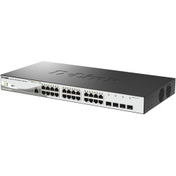 Коммутатор/ DGS-1210-28P/ME/B Managed L2 Metro Ethernet Switch 24x1000Base-T PoE, 4x1000Base-X SFP, PoE Budget 193W, Surge 6KV, CLI, RJ45 Console, Dying Gasp