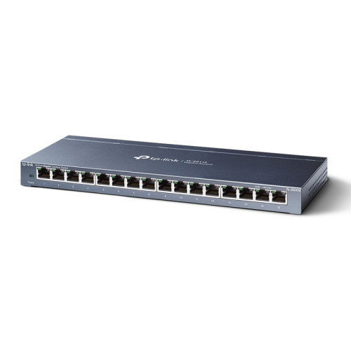 16-Port Gigabit Desktop Switch, 16 Gigabit RJ45 Ports, Desktop Steel Case