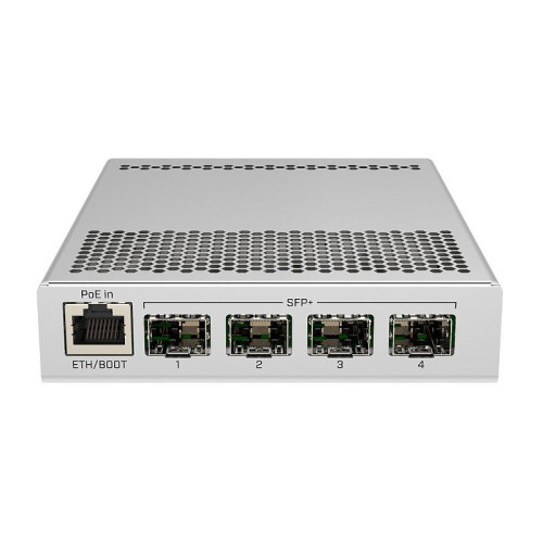 Коммутатор/ CRS305-1G-4S+IN Cloud Router Switch Five-port desktop switch with one Gigabit Ethernet port and four SFP+ 10Gbps ports