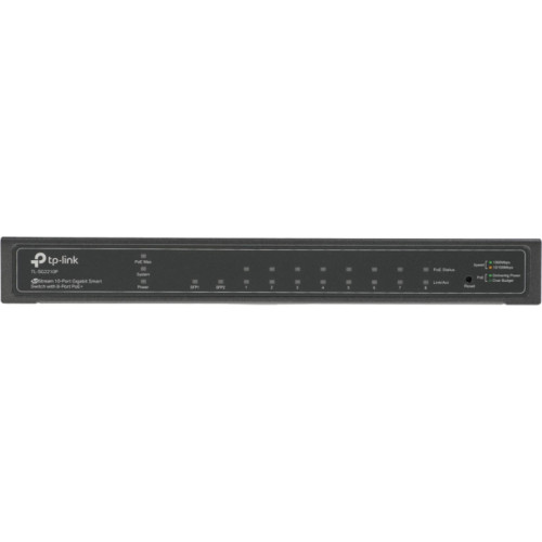Коммутатор/ 8-port gigabit Smart PoE+ Switch with 2 SFP uplink ports,desktop mount, 8 802.3af/at compliant PoE+ ports, 2 SFP uplink ports, 58W PoE budget, L2 switch features