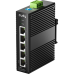 Промышленный коммутатор/ 5-Port 10/100M Aluminum Industrial Switch, 4 10/100M Ports, 1 10/100M Uplink Ports,  Din-Rail& Wall mounts installation, Din-rail design,   Power supply: DC 9.6~57V, work temperature:-40°C-75°C, Power Adapter Not Included