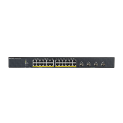 Коммутатор/ XGS1935-28HP, 28 Port Smart Managed PoE Switch, 24x Gigabit PoE and 4x 10G SFP+, hybrid mode, standalone or NebulaFlex Cloud, 375 Watt PoE