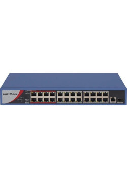 Коммутатор Hikvision DS-3E0326P-E/M(C) (L2) 25x100Мбит/с 1SFP 24PoE 230W неуправляемый