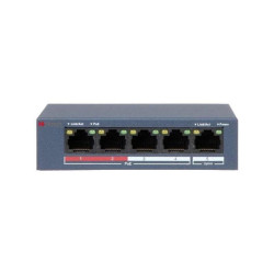 Коммутатор HiWatch DS-S504P(B) 5x100Мбит/с 4PoE+ 35W неуправляемый