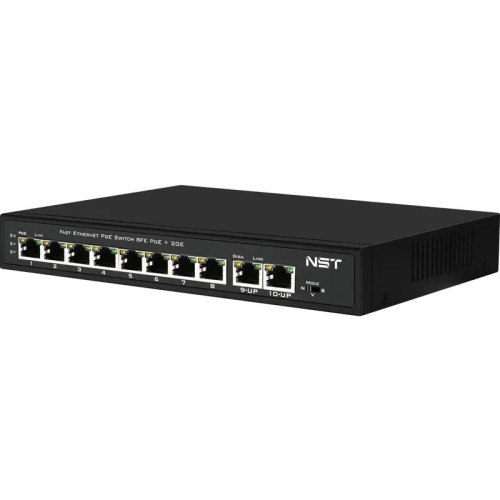 Passive PoE коммутатор Fast Ethernet на 10 портов. Порты: 8 х FE (10/100 Base-T, 52V 4,5(+) 7,8(–)) совместимы с PoE (IEEE 802.3af/at), 2 x FE (10/100 Base-T) Uplink. Совместим со стандартами PoE IEEE 802.3af/at. Мощность PoE на порт - до 30W. Поддержка р Passive PoE коммутатор Fast Ethernet на 10 портов. Порты: 8 х FE (10/100 Base-T, 52V 4,5(+) 7,8(–)) совместимы с PoE (IEEE 802.3af/at), 2 x FE (10/100 Base-T) Uplink. Совместим со стандартами PoE IEEE 802.3af/at. Мощность PoE на порт - до 30W. Поддержка р