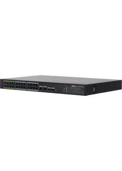 Коммутатор Dahua DH-LR2226-24ET-360 (L2) 24x100Мбит/с 2x1Гбит/с 2xКомбо(1000BASE-T/SFP) 22PoE+ 2PoE++ 360W управляемый