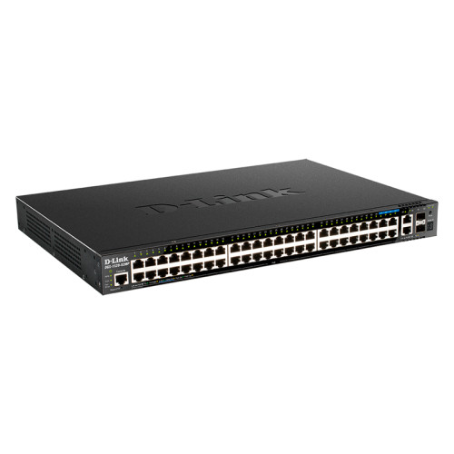 Коммутатор/ DGS-1520-52MP,DGS-1520-52MP/A1A Managed L3 Stackable Switch 44x1000Base-T PoE, 4x2.5GBase-T PoE, 2x10GBase-T, 2x10GBase-X SFP+, PoE Budget 370W (740W with DPS-700), CLI, RJ45 Console, RPS