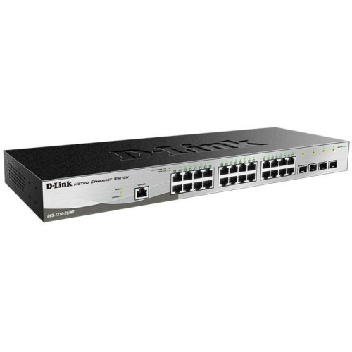Коммутатор D-Link DGS-1210-28/ME/B 24x1Гбит/с 24xКомбо(1000BASE-T/SFP) 4SFP управляемый
