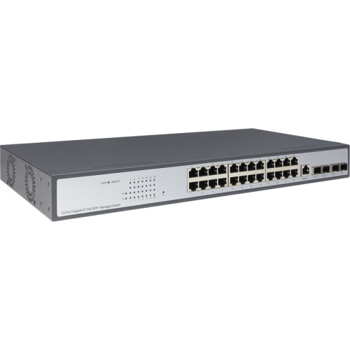 Управляемый L3 коммутатор, 24x1000Base-T, 4x10GBase-X SFP+, консольный порт RJ-45, комплект для установки в 19