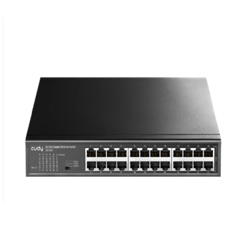 Коммутатор/ 24-Port 10/100 Mbps Switch, 24 10/100 Mbps RJ45 Ports, Switch/VLAN/Extend working mode DIP switch, Rack-mountable Steel Case, Power Saving, Plug & Play, Rack-Mount kits included