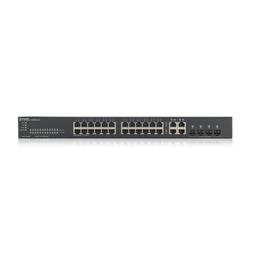 Коммутатор/ ZYXEL GS1920-24v2 Hybrid Smart switch ZYXEL Nebula Flex, 24xGE, 4xCombo (SFP/RJ-45), silent (fanless), Standalone / cloud management