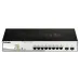 Коммутатор/ DGS-1210-10P/FL Managed L2 Switch 8x1000Base-T PoE, 2x1000Base-X SFP, PoE Budget 65W, Surge 6KV, CLI