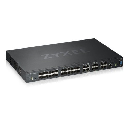 Коммутатор/ ZYXEL ZYXEL XGS4600-32F L3 Managed Switch, 24 port Gig SFP, 4 dual pers.  and 4x 10G SFP+, stackable, dual PSU
