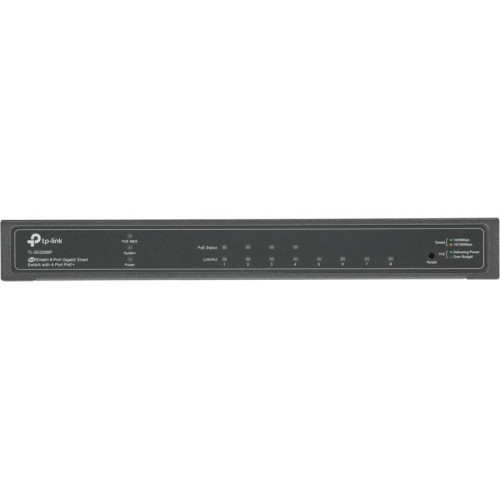 Коммутатор TP-Link JetStream SG2008P (L2) 8x1Гбит/с 4PoE+ 62W управляемый