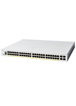 Коммутатор CISCO Catalyst 1200 48x10/100/1000 RJ-45 PoE+, 4x10G SFP+ uplinks, PoE+ 375W, Rack Mounting kit, C1200-48P-4X