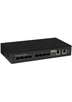 OSNOVO Гигабитный коммутатор, 8 *SFP 1000Base-FX, 2 x10/100/1000Base-T
