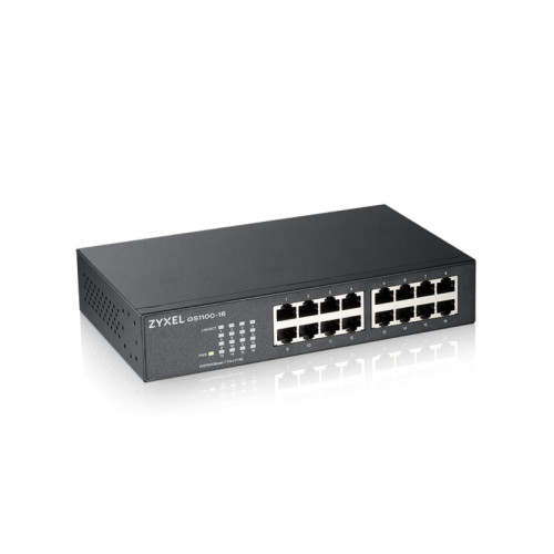 Коммутатор/ ZYXEL GS1100-16 Switch, 16xGE, rack 19 