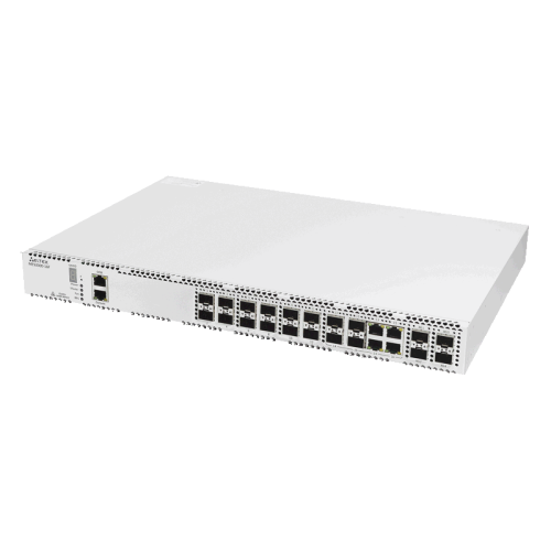 Ethernet-коммутатор MES3300-16F, 12 портов 1000BASE-X/100BASE-FX (SFP) , 4 комбинированных порта 10/100/1000BASE-T/1000BASE-X/100BASE-FX, 4 порта 10GBASE-R (SFP+)/1000BASE-X (SFP), L3, 2 слота для модулей питания