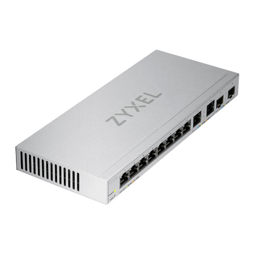 Zyxel XGS1210-12 Multi-Gigabit Smart L2 Switch, 8xGE, 2x1/2.5GE, 2xSFP+, Desktop, Silent