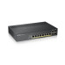 Коммутатор/ ZYXEL GS1920-8HPv2 Hybrid Smart switch PoE+ ZYXEL Nebula Flex, 8xGE PoE+, 2xCombo (SFP/RJ-45), silent (fanless), budget PoE 130W, Standalone / cloud management Коммутатор/ ZYXEL GS1920-8HPv2 Hybrid Smart switch PoE+ ZYXEL Nebula Flex, 8xGE PoE+, 2xCombo (SFP/RJ-45), silent (fanless), budget PoE 130W, Standalone / cloud management