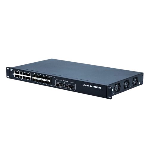 12xGE (SFP), 12xGE (RJ-45), 4x10G (SFP+); AC+AC; исполнение 19'', стекируемый