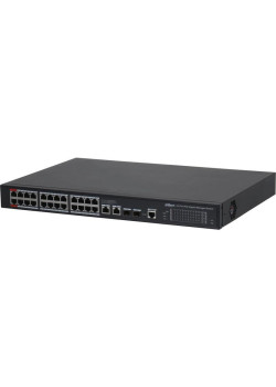 Коммутатор Dahua DH-S4228-24GT-240 (L2) 28x1Гбит/с 2SFP 24PoE 240W управляемый