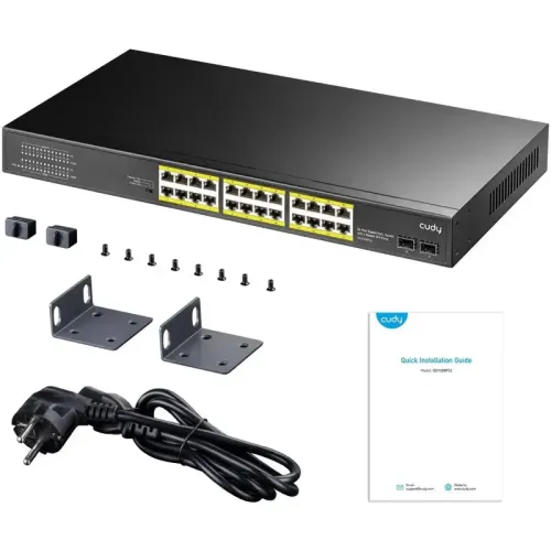 Коммутатор/ 24-Port Gigabit PoE+ Switch with 2 SFP ports 300W Коммутатор/ 24-Port Gigabit PoE+ Switch with 2 SFP ports 300W