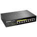 Коммутатор/ DGS-1008P,DGS-1008P/E Unmanaged Switch 8x1000Base-T (4x1000Base-T PoE), PoE Budget 80W, metal case