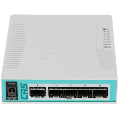 Коммутатор MikroTik CRS106-1C-5S (L2) 1xКомбо(1000BASE-T/SFP) 5SFP управляемый