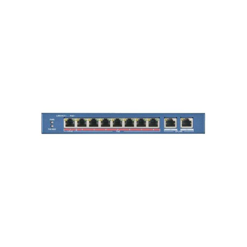 Коммутатор Hikvision DS-3E0310P-E/M 8x100Мбит/с 1x1Гбит/с 8PoE+ 60W неуправляемый