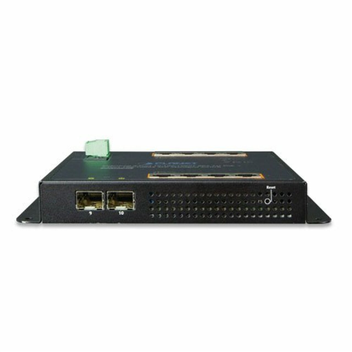 WGS-4215-8T2S индустриальный коммутатор/ IP30, IPv6/IPv4, 8-Port 1000TP + 2-Port 100/1000F SFP Wall-mount Managed Ethernet Switch (-40 to 75 C), dual redundant power input on 12-48VDC / 24VAC terminal block and power jack, SNMPv3, 802.1Q VLAN, IGMP Snoopi