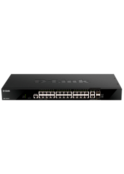 Коммутатор/ DGS-1520-28,DGS-1520-28/A1A Managed L3 Stackable Switch 24x1000Base-T, 2x10GBase-T, 2x10GBase-T, 2x10GBase-X SFP+, CLI, 1000Base-T Management, RJ45 Console